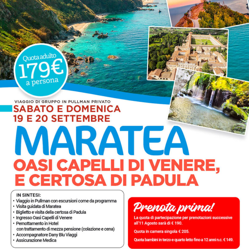 Maratea - Oasi Capelli di Venere, e Certosa di Padula