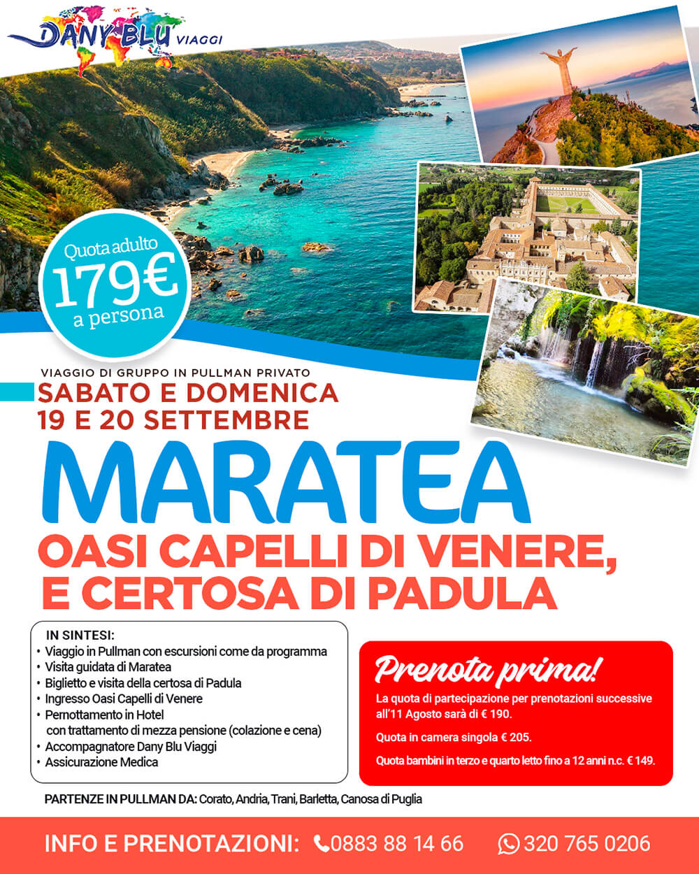 Maratea - Oasi Capelli di Venere, e Certosa di Padula