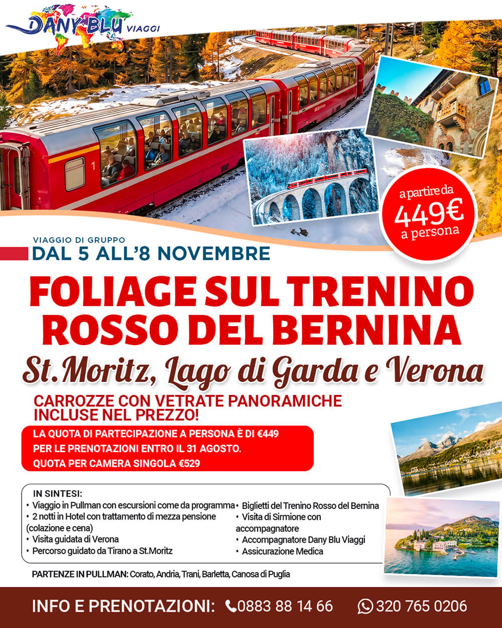 Foliage sul Trenino Rosso del Bernina